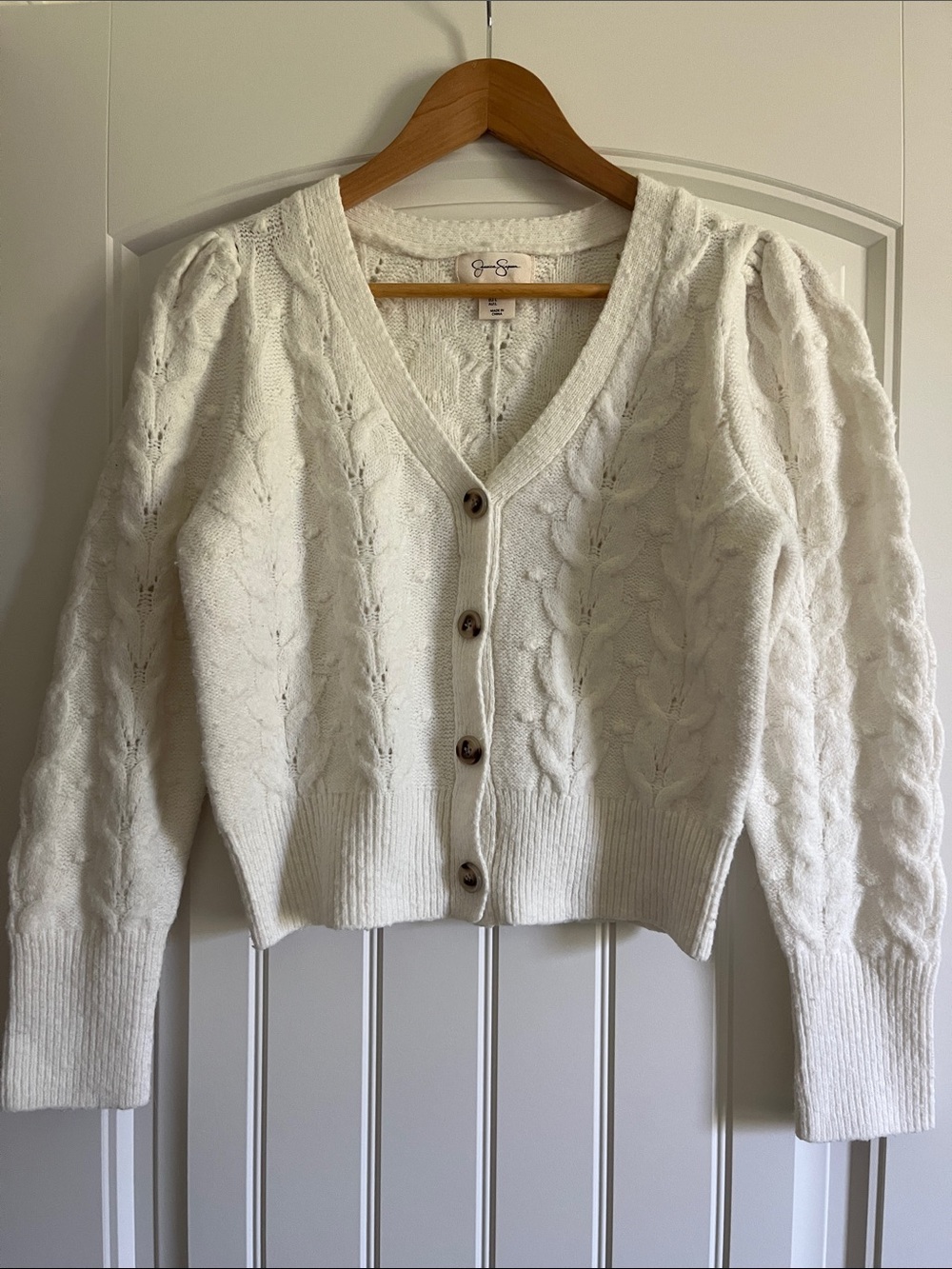 Jessica Simpson Cream Wool Blend Cardigan